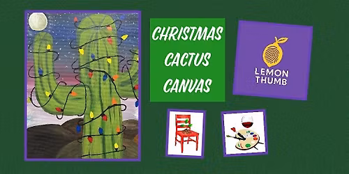 Christmas Cactus Canvas