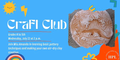 \ud83c\udfa8\ud83d\udd8c\ufe0fCraft Club: Pottery 101 \ud83c\udffa\u26b1\ufe0f