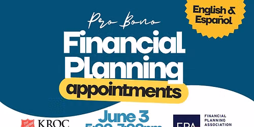 Free Financial Planning Appointments at the Kroc in Partnership with Financial Planning Association