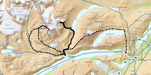 3 dagers fottur Surtningssue 2368 moh og Austre Surtningssue 2078 moh