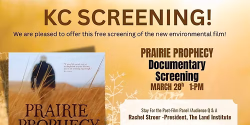Free screening of "Prairie Prophecy"