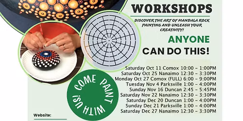 Mandala Rock Painting Workshop - Parksville