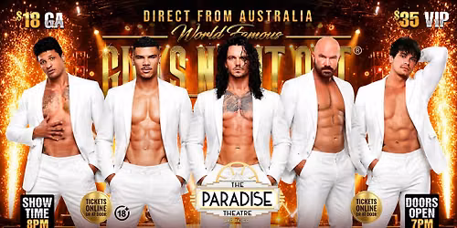 Sep 12th: Paonia, CO - GIRLS NIGHT OUT\u00ae AUSTRALIAN TAKEOVER at Paradise Theatre