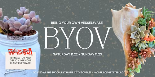 Bring Your Own Vessel Planting at The Succulent Hippie