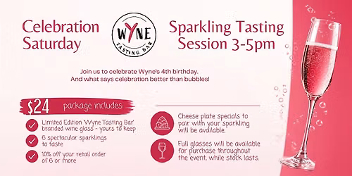 Celebration Saturday: Special Sparkling Tasting Session
