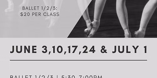 Ballet 1\/2\/3 Drop-In Classes