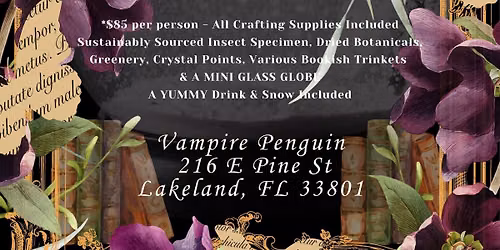 BOOKISH Butterfly Glass Globe Crafting Class
