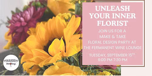 Fermanent  Wine Lounge Floral Design Party
