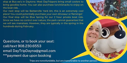 Buc-ee\u2019s, Barberville and Blue Spring Narrated Boat Ride