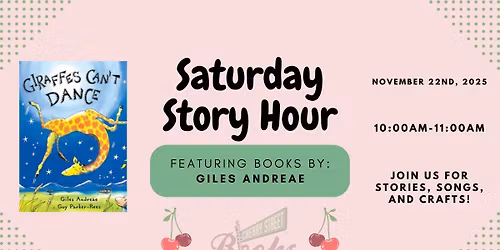 Saturday Story Hour: Books by Giles Andreae