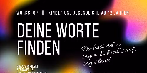 Deine Worte finden- Workshop ab 12 Jahren