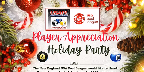 Player Appreciation Holiday Party 2025 - Join us- Scotch double tournament, great food, free Raffles