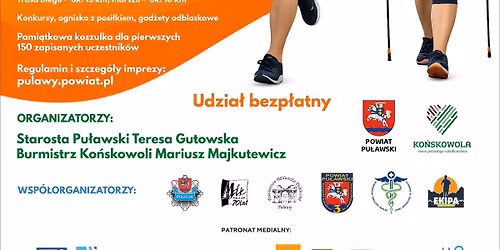 Bieg i marsz NW Pu\u0142awy - Skowieszyn Przywitaj wiosn\u0119 ze Starost\u0105 Pu\u0142awskim i Burmistrzem Ko\u0144skowoli