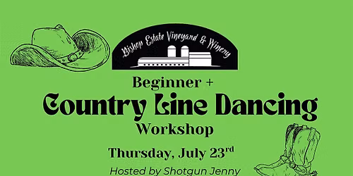 Beginner+ Country Line Dancing Workshop w\/ Shotgun Jenny