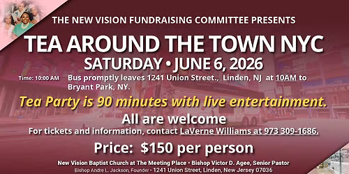 Tea Around Town NYC - SAVE THE DATE