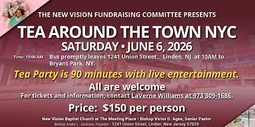 Tea Around Town NYC - SAVE THE DATE