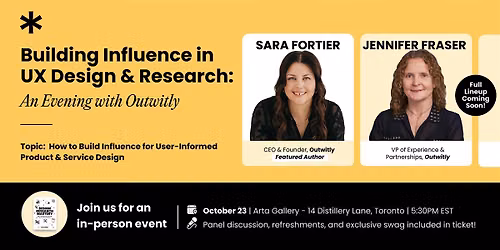 Building Influence in UX Design & Research: An Evening with Outwitly