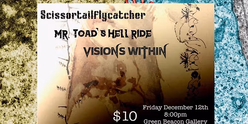 *LAST MINUTE SHOW* w\/ Scissortail Flycatcher (TX emoviolence), Mr. Toad's Hell Ride & Visions Within