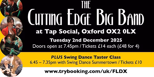 The Cutting Edge Big Band at Tap Social