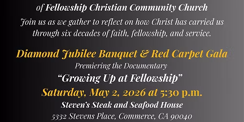 Fellowship Christian Community Church-60th Anniversary Banquet