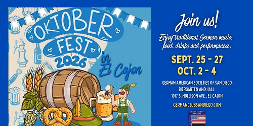 2026 Oktoberfest in El Cajon - Weekend 2