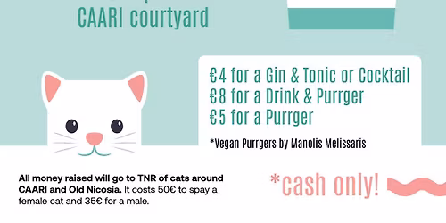Sipping for a Cause - CAARI Cocktails & Purrgers for Cat TNR