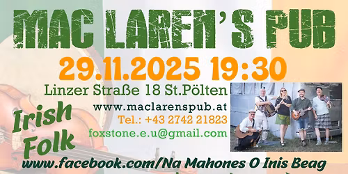 NA MAHONES \u00f3 INIS BEAG @ MacLaren\u00b4s Pub St. P\u00f6lten