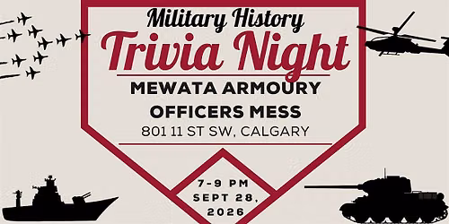 Valour Canada Military History Trivia Night (September 2026)