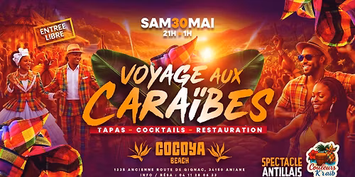 VOYAGE AUX CARA\u00cfBES \u2708\ufe0f COCOYA BEACH ~ SAMEDI 30 MAI 2026 ~ 