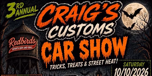 3rd annual Craig\u2019s Customs car show. Benefiting Legacy animal sanctuary