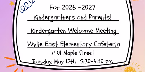 Kindergarten Welcome Meeting