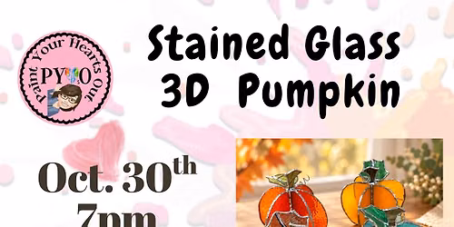 3D Stained Glass Pumpkin 
