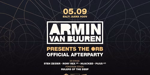 Armin van Buuren official afterparty @Balta Hoov I 05.09