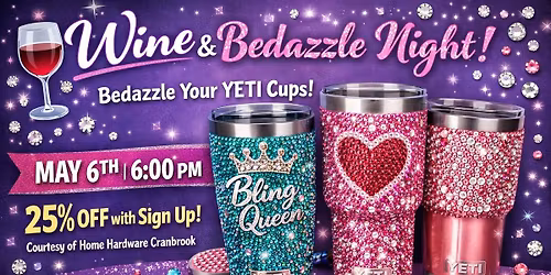 Wine \ud83c\udf77 & Bedazzle your Favourite YETI! (or Book)