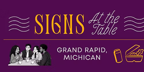 Sign At the Table - Grand Rapid, Michigan