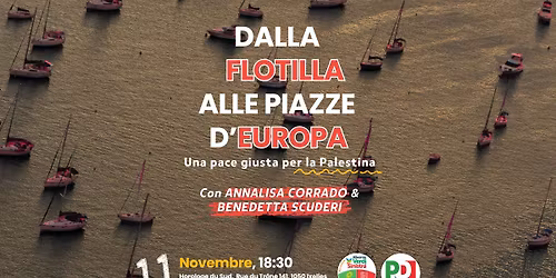 Dalla Flotilla alle piazze d\u2019Europa: una pace giusta per la Palestina