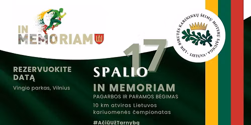 Pagarbos ir paramos b\u0117gimas "In Memoriam" 2026
