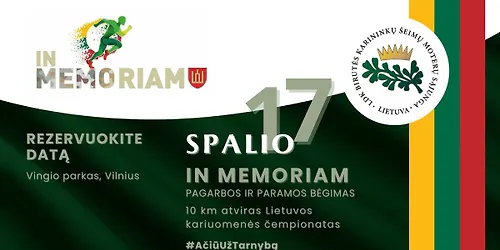 Pagarbos ir paramos bėgimas "In Memoriam" 2026