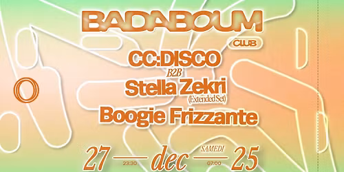Club \u2014 CC:DISCO & Stella Zekri (extended set), Boogie Frizzante