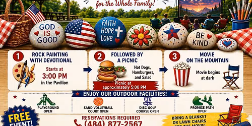 Family Rock Painting, Picnic and Movie Night!