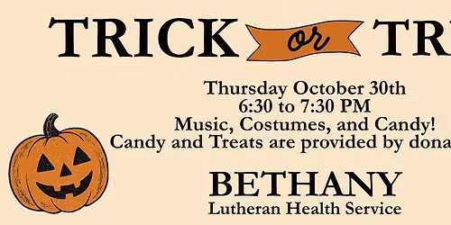 Trick or Treat at Bethany 2025!