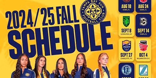 Dallas Trinity FC at Tampa Bay Sun FC at Suncoast Credit Union Field at Riverfront Stadium at Blake High School