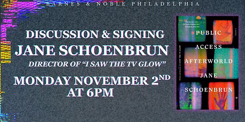Jane Schoenbrun celebrates Public Access Afterworld on November 2nd at 6pm