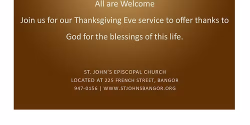 Thanksgiving Eve Service