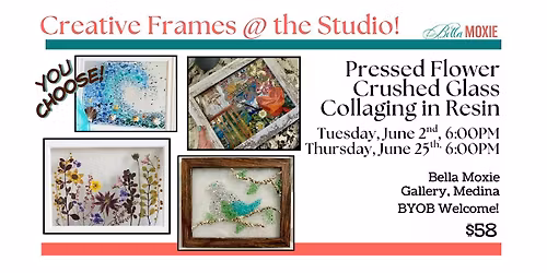 Pressed Flower & Crushed Glass Art in Resin