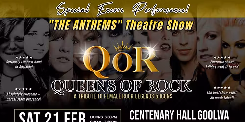 \ud83d\udc51QUEENS OF ROCK - "The Anthems" Encore Performance