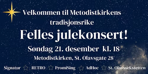Felles julekonsert i Metodistkirken! 