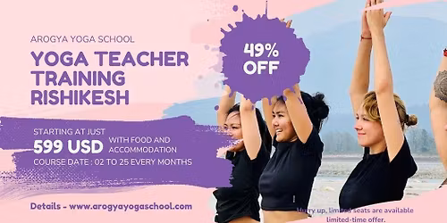 200 Hour Hatha Ashtanga Vinyasa Yoga Teacher Trainig in Rishikesh