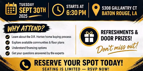 D. R. Horton  \u00d7 PRIME PROPERTIES Seminar