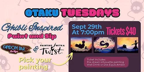 Ghibli Inspired Paint & Sip Anime Night!